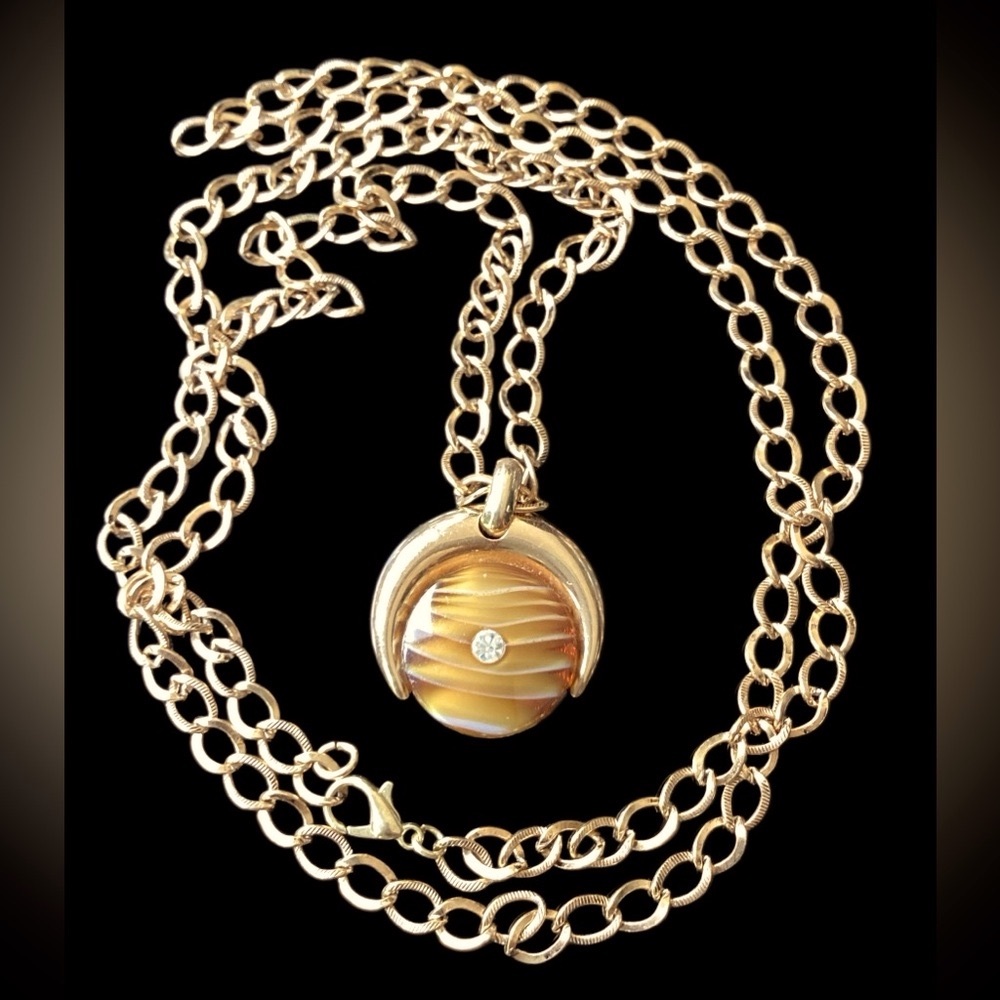 Dior Gold Chain Necklace with Pendant